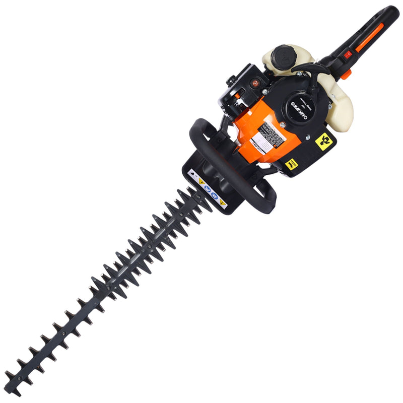 26Cc Gas Powered Hedge Trimmer With Double Sided Blade And Recoil Start - Orange by HouseOfZazla