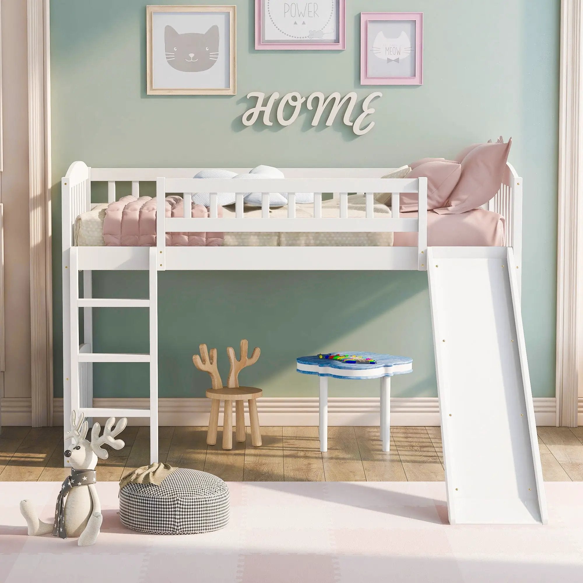 Loft Bed With Slide And Ladder by Unique Piece Furniture