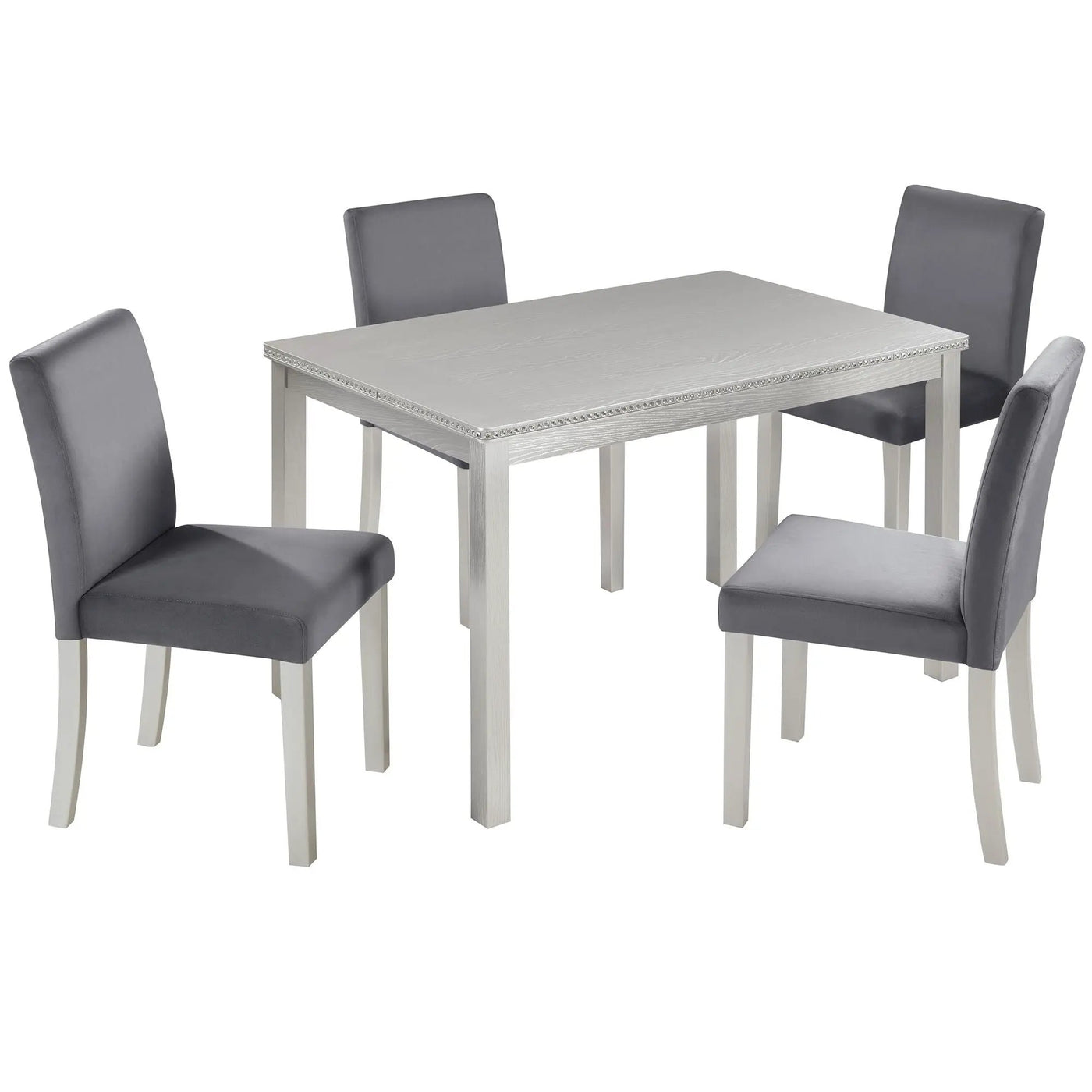 Dining Table Set, Table With A Rectangular Table And Upholstered Chairs by HouseOfZazla