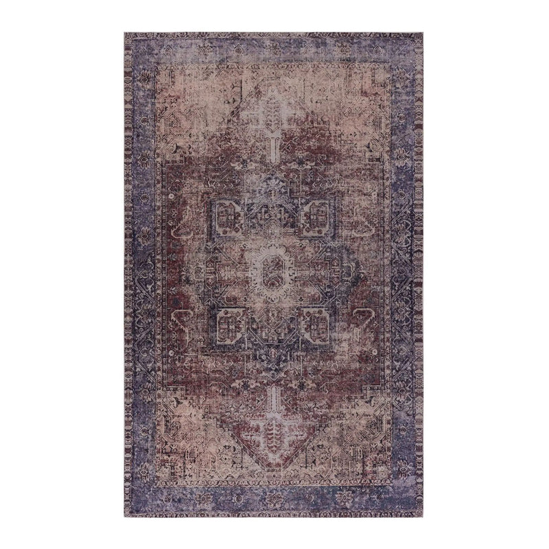 Maval - 6' X 9' Washable Area Rug - Burgundy by HouseOfZazla
