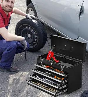 Metal Tool Box with 4 Drawers by HouseOfZazla