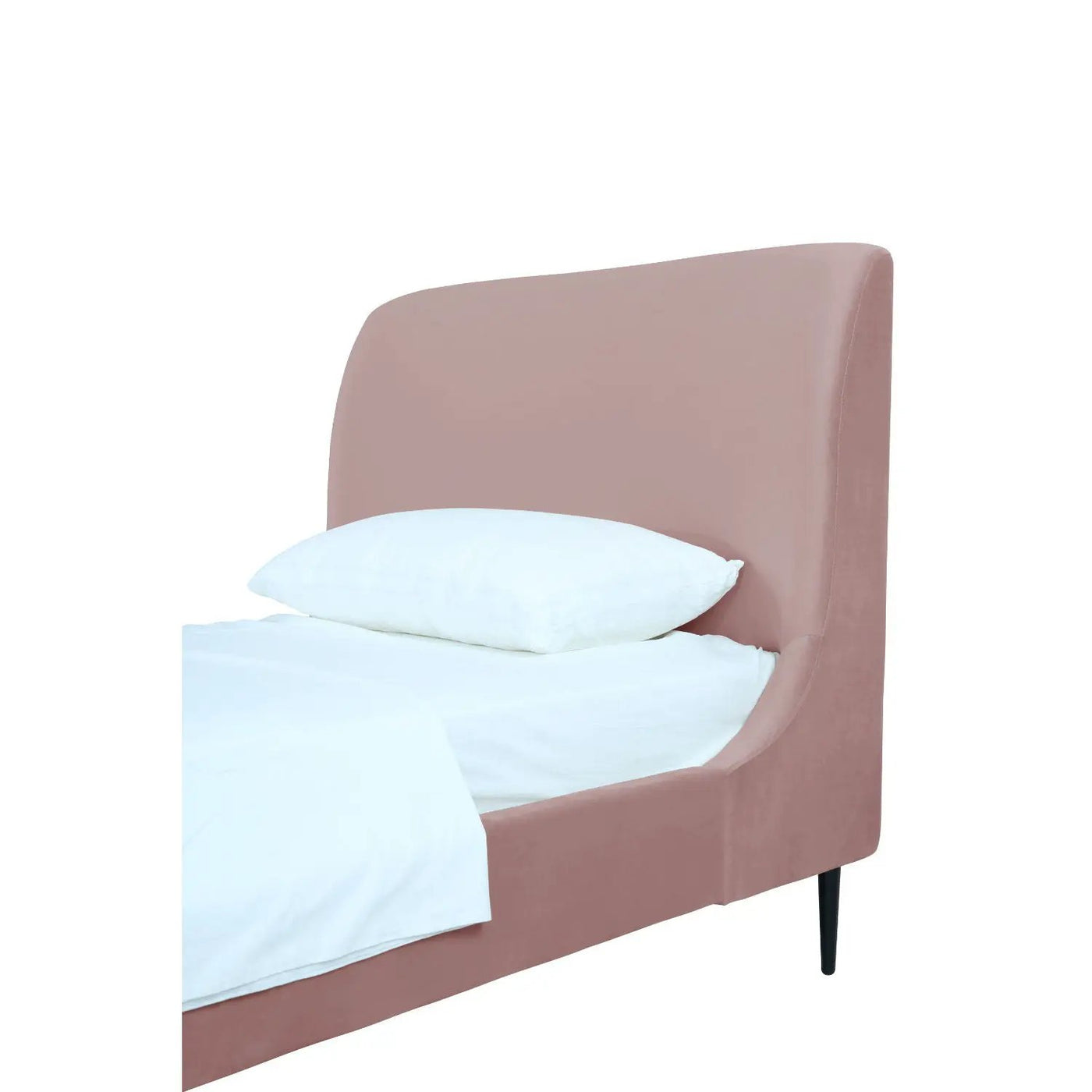 Heather - Upholstered Bed With Curved Headboard by HouseOfZazla
