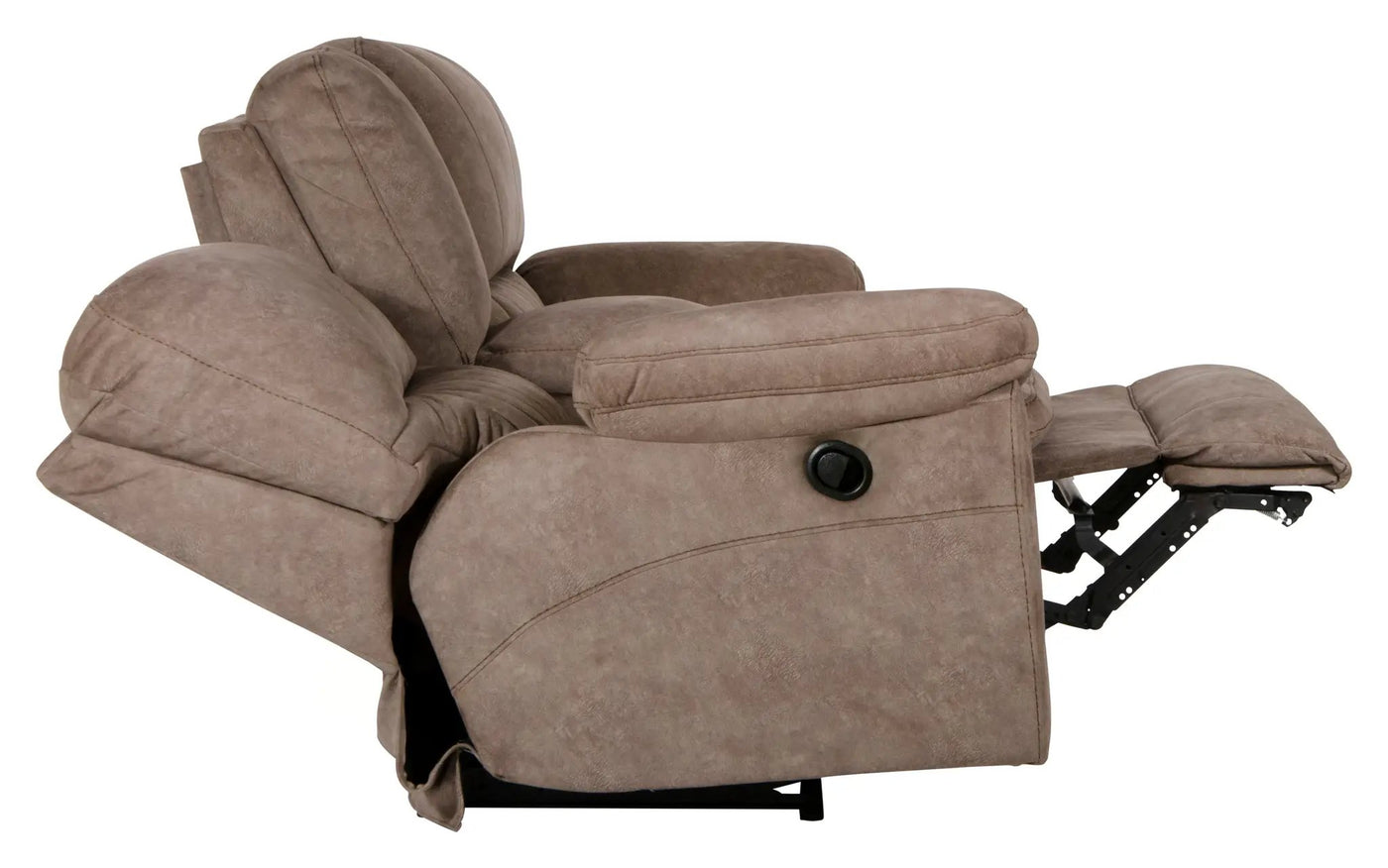 Reyes - Lay Flat Reclining Console Loveseat With Storage & Cupholders by Unique Piece Furniture