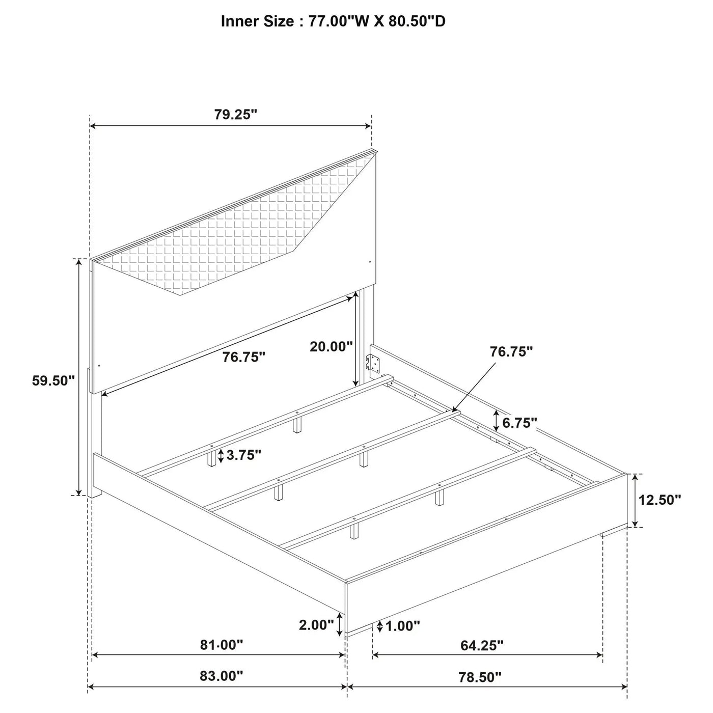 Pierce - Panel Bed LED Headboard by HouseOfZazla