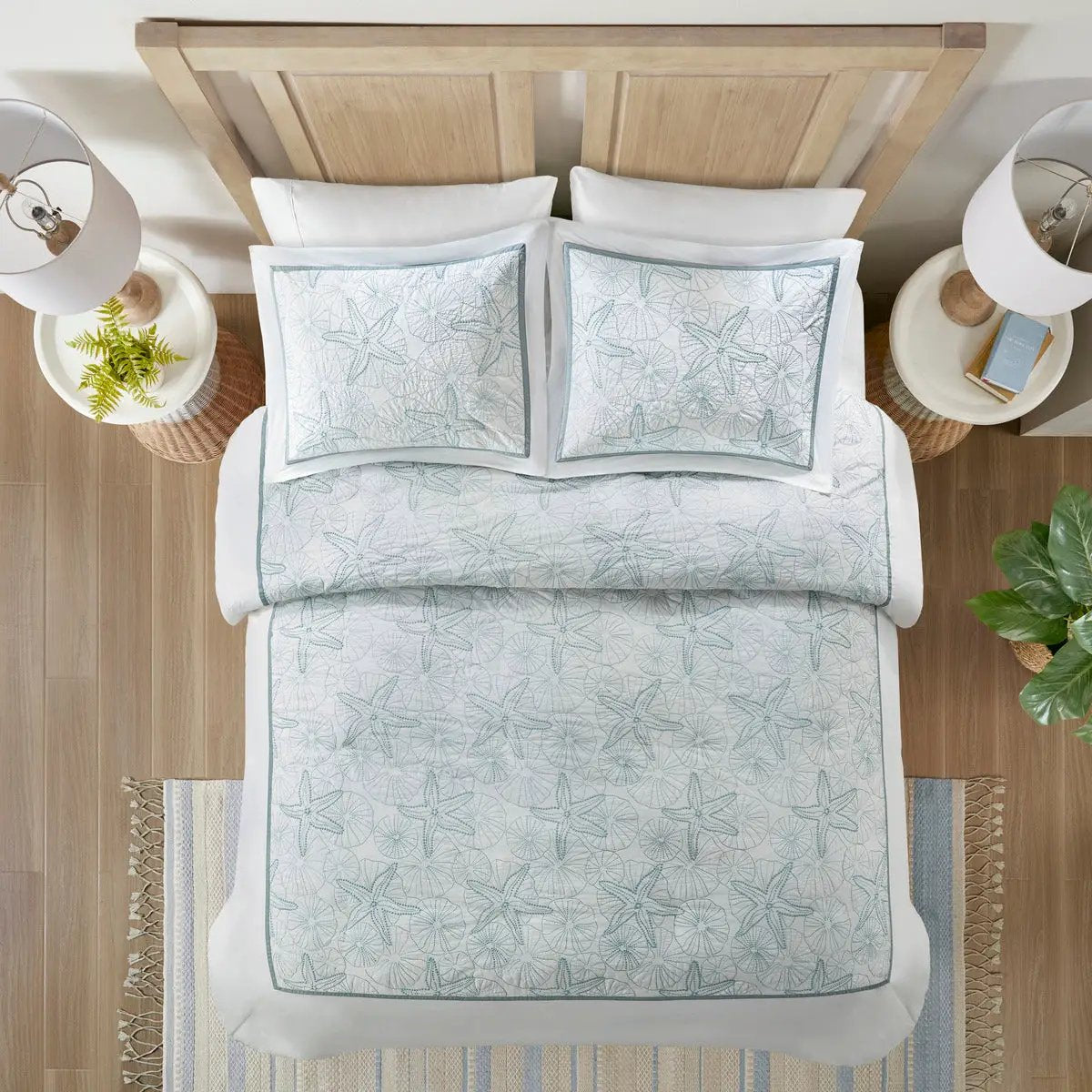 Duvet Cover Mini Set White Full/Queen by HouseOfZazla
