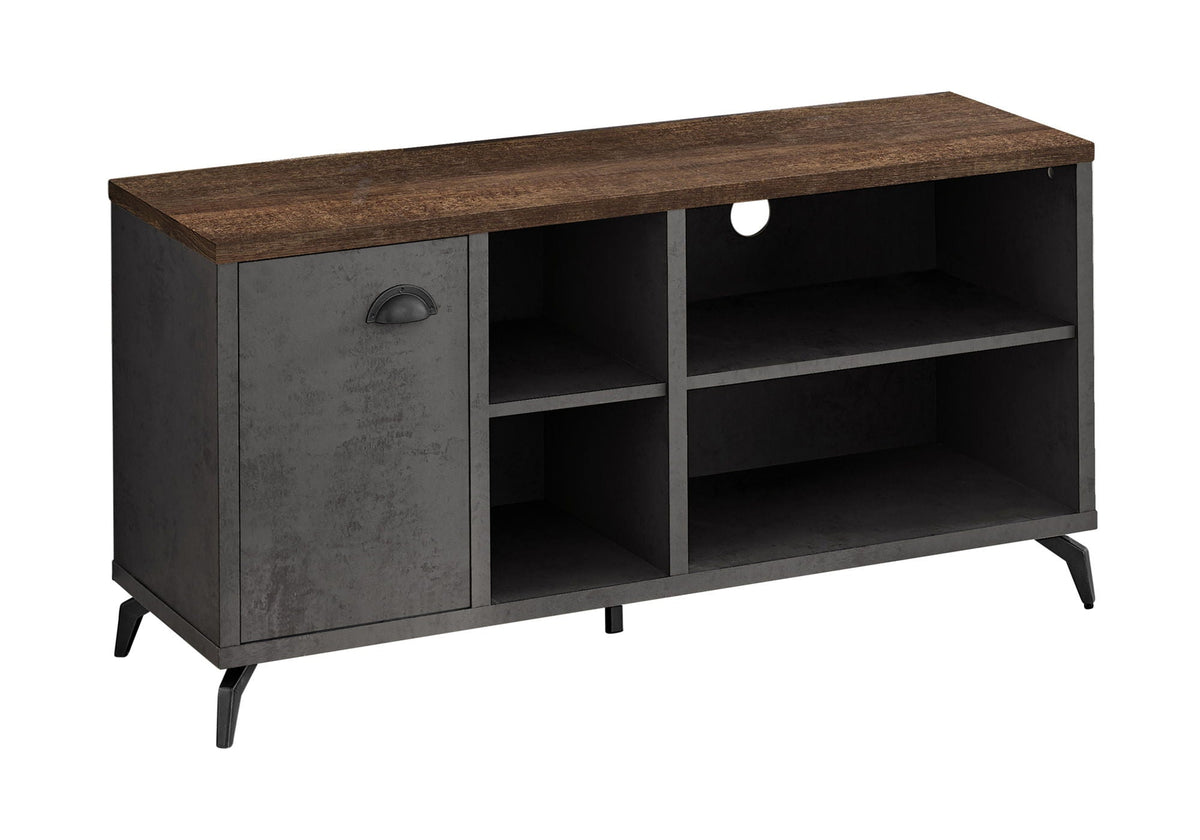 Contemporary TV Stand Console with Storage Cabinet - White or Dark Gray, photo 5 of 12