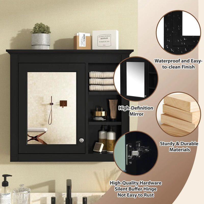 Modern Wall-Mounted Medicine Cabinet With Mirror by Unique Piece Furniture