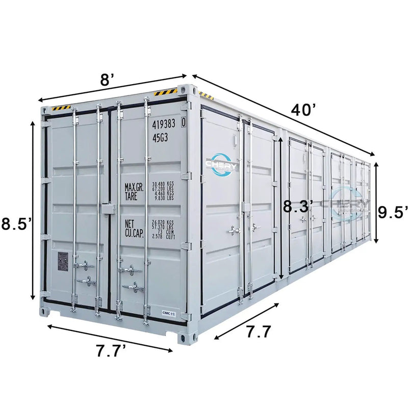 40ft High Cube Container with 4 Side Doors, with Logo by Chery Industrial