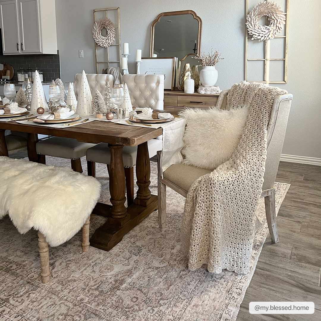 Cream Holi-2301 Washable Area Rug by Boutique Rugs