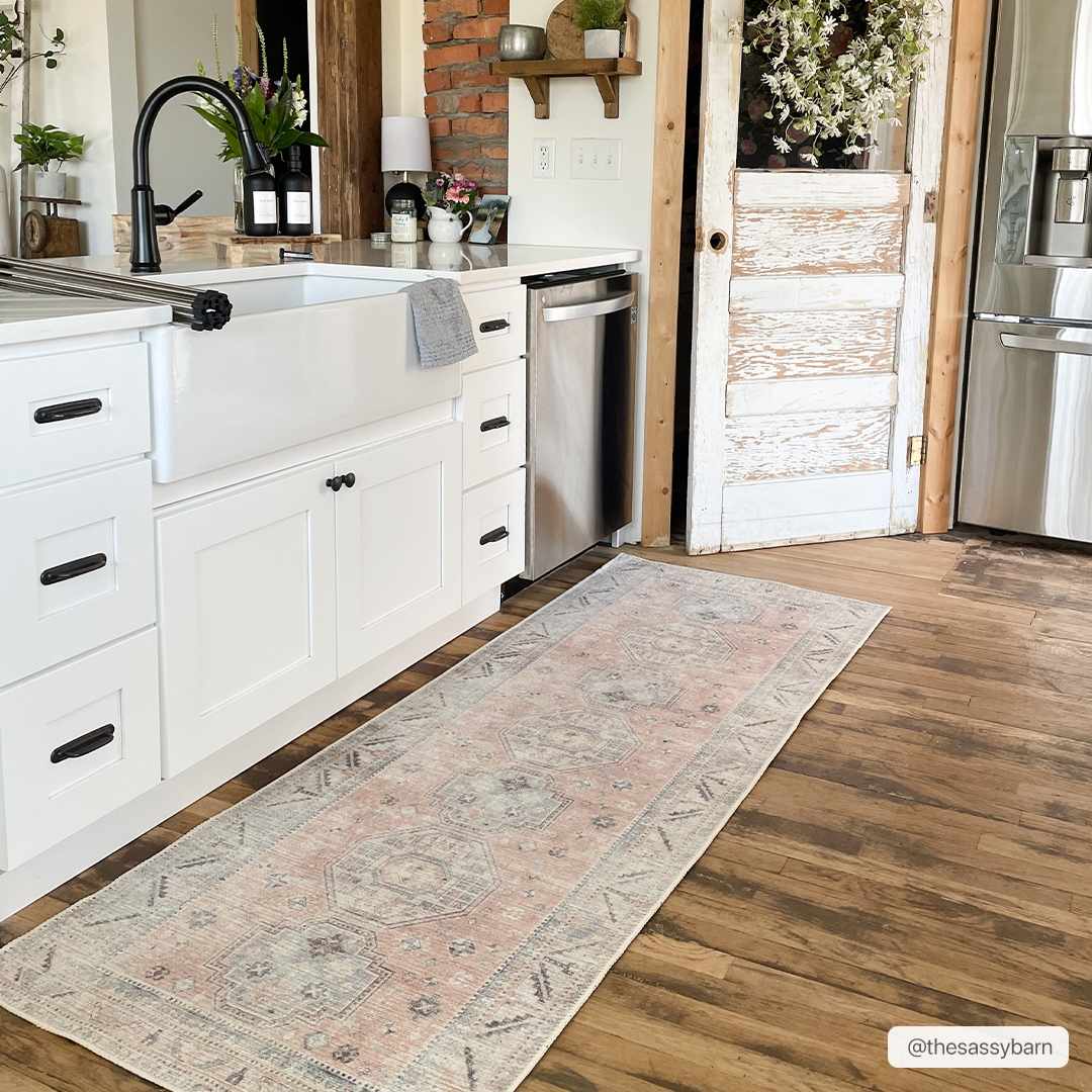 Morcott Peach Washable Area Rug by Boutique Rugs