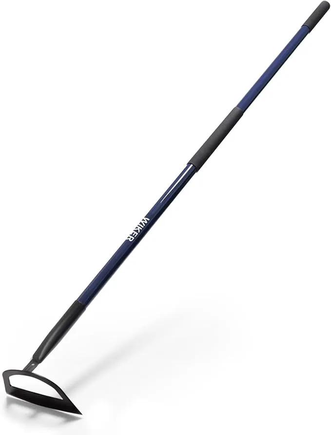 WIKER Hoe Garden Tool,Garden Hoe for Weeding,Weed Puller Tool with Fiberglass Handle,57inches,Blue by GreenHaven Gardens