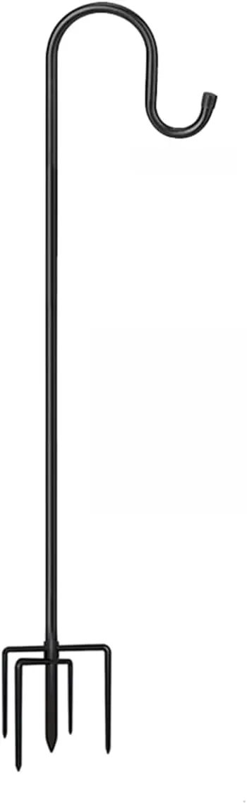 CMASTER Shepherd Hook for Outdoor, 1 Pack 46Inch Bird Feeder Pole with 5 Prong Base Heavy Duty Adjustable Garden Hook for Hanging Plant, Hummingbird Feeder, Lantern(46Inch) by GreenHaven Gardens