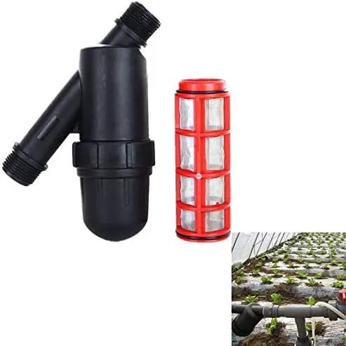 Estink Irrigation Filter, 3/4in Screen Irrigation Filter Y Water Filter Strainer Stainless Steel Screen Inline Filter Mesh Conditioning Strainer 120 PSI for Garden Greenhouse Agricultural by GreenHaven Gardens