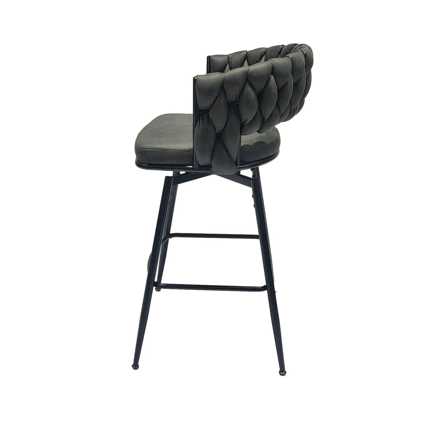 Bar Stool 360 Swivel With Back Footrest by HouseOfZazla