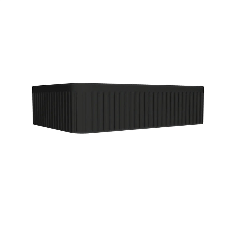 BB17 Integrated Black Ceramic Bathroom Vanity Sink by HouseOfZazla