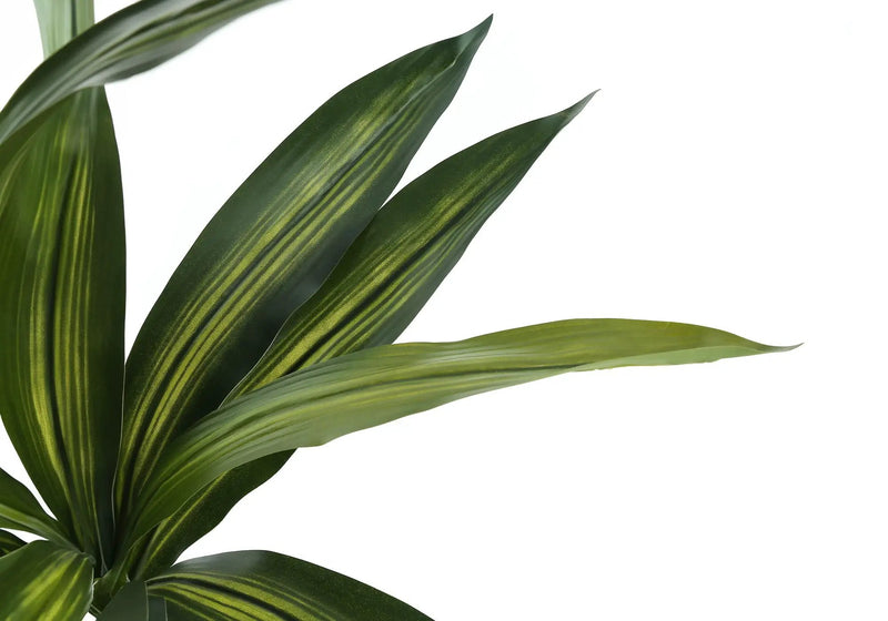 51" Tall, Artificial Plant, Dracaena Tree, Indoor, Faux, Fake, Floor, Greenery, Potted, Real Touch, Decorative - Green / Black by Unique Piece Furniture
