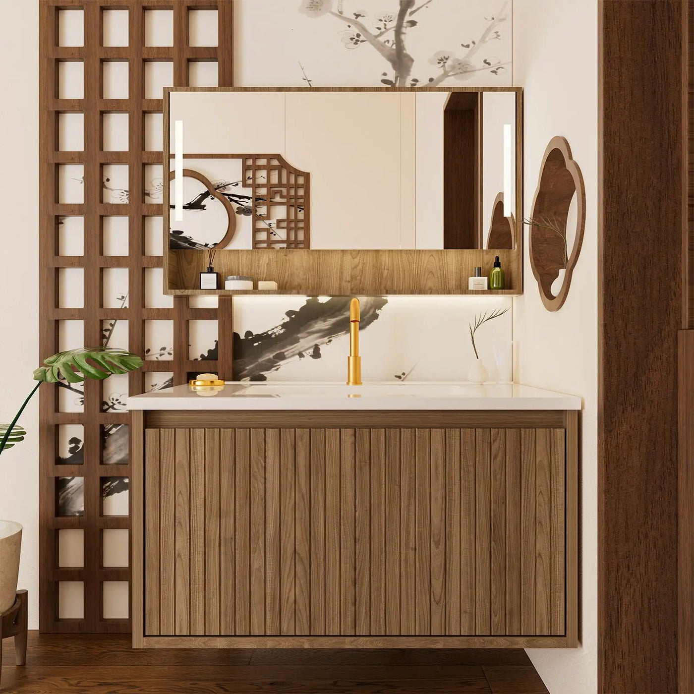 Wall Mounted Floating Bathroom Vanity With Sink And Drawers by HouseOfZazla