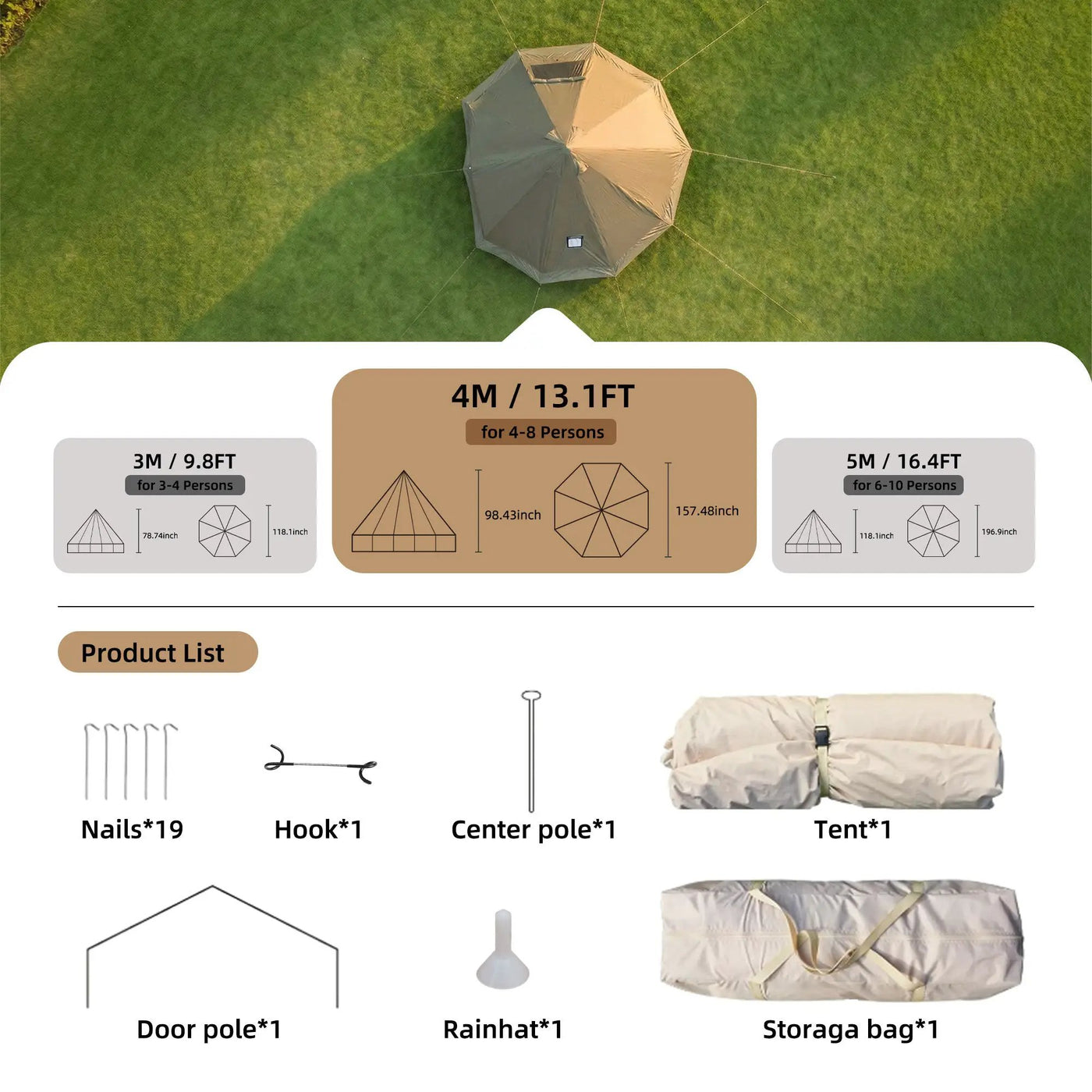 4 Season Bell Tent 13.1FT by HouseOfZazla