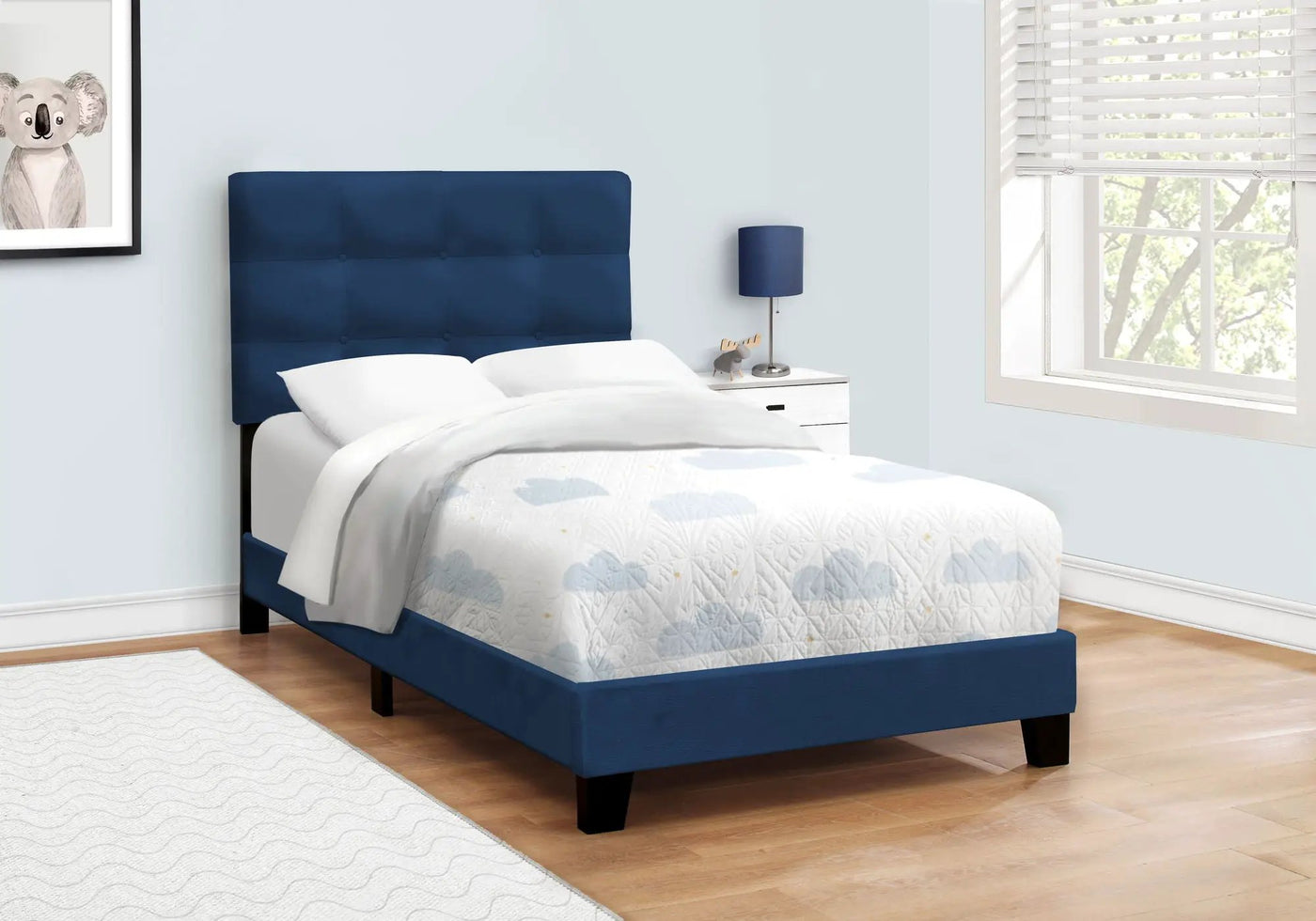 Transitional Upholstered Bed Frame by HouseOfZazla