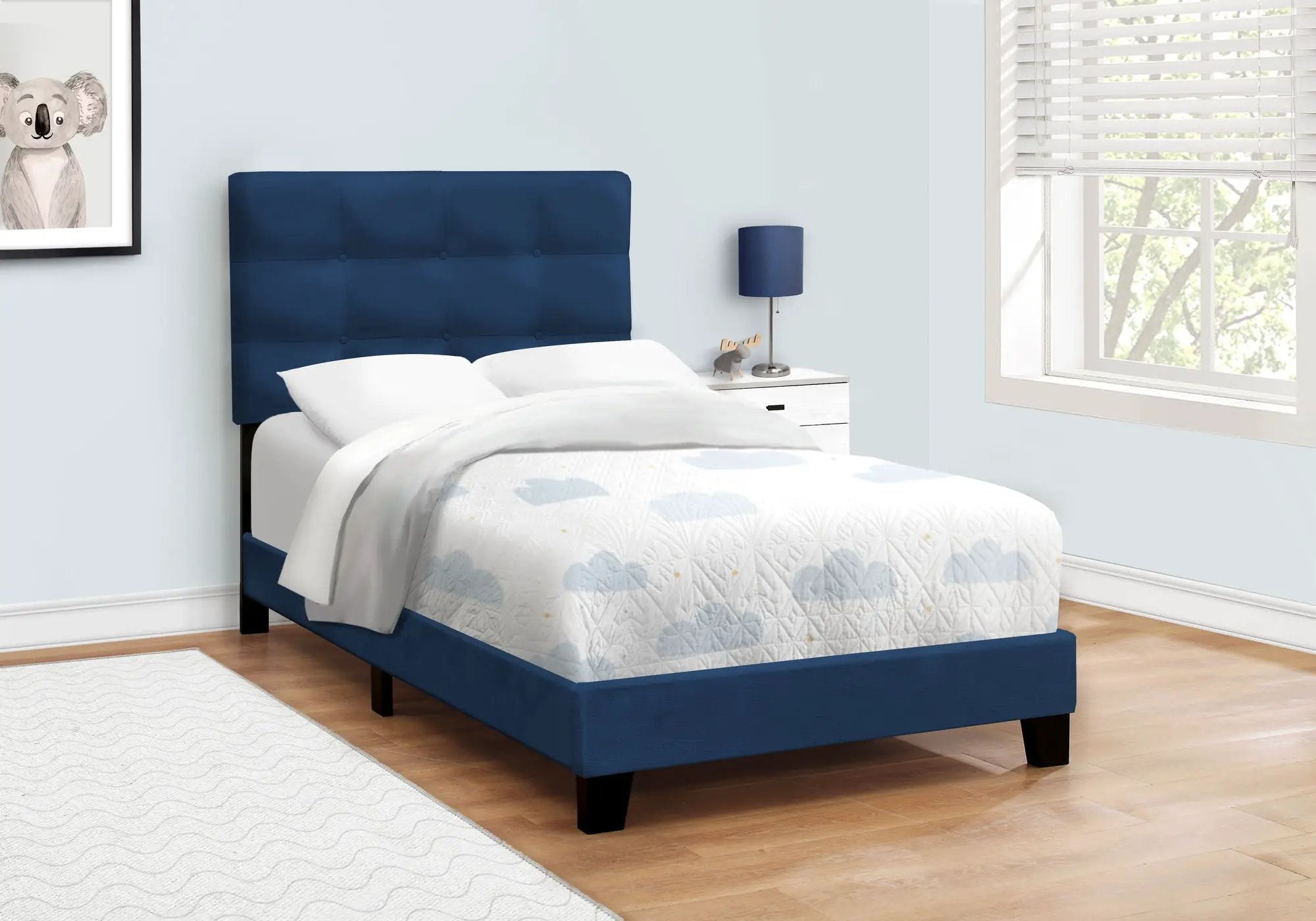 Bed, Upholstered, Frame Only, Transitional by Unique Piece Furniture