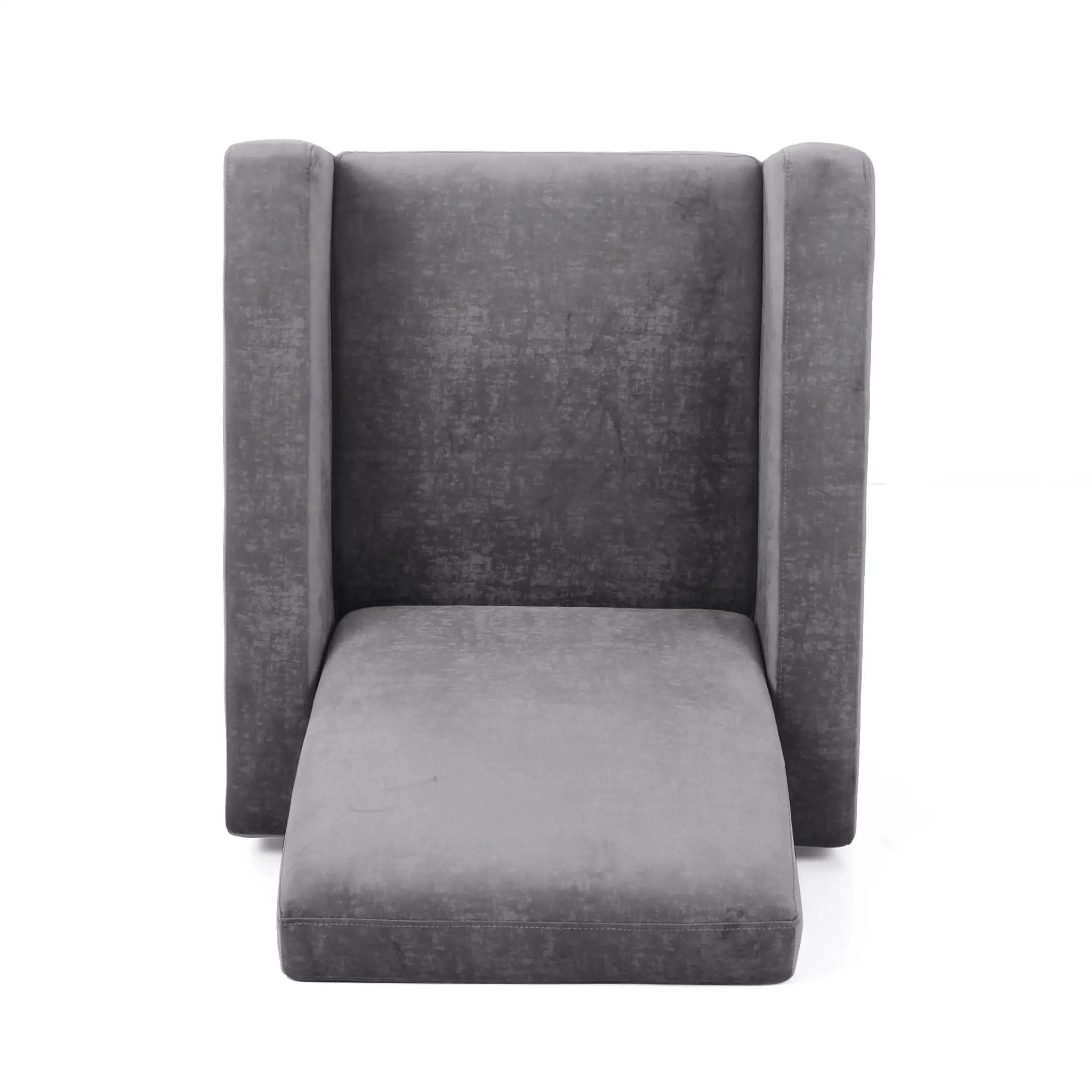 Bolt - Upholstered Recliner Chair With Stainless Steel Base - Gray / Chrome by Unique Piece Furniture