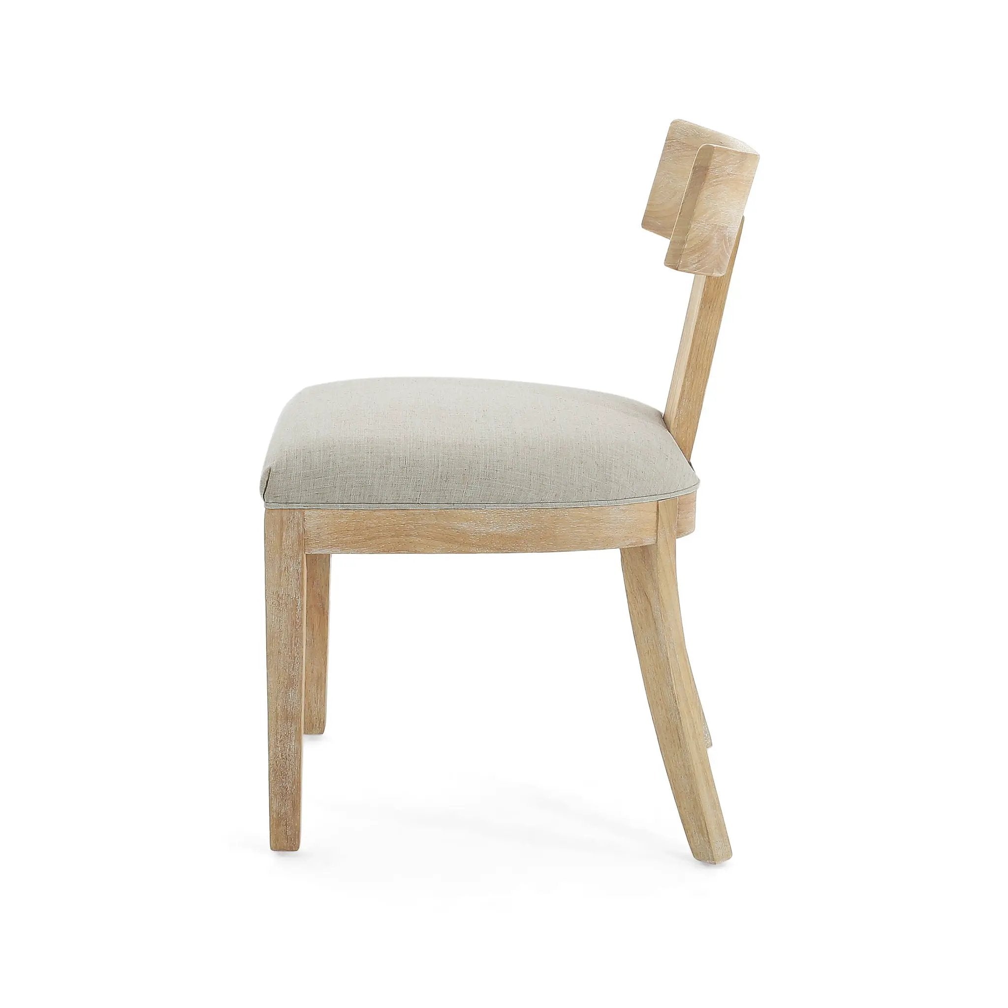 Contemporary Fabric Upholstered Side Dining Chairs Set With Curved Back by HouseOfZazla