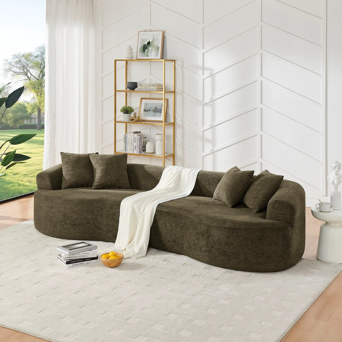 4 Seater Curved Cloud Sectional Sofa by HouseOfZazla