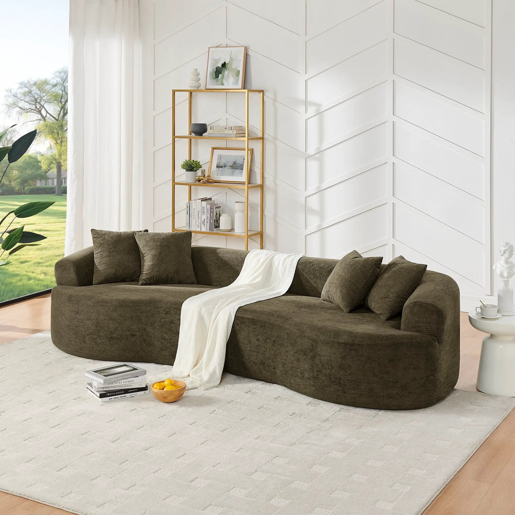4 Seater Curved Cloud Sectional Sofa