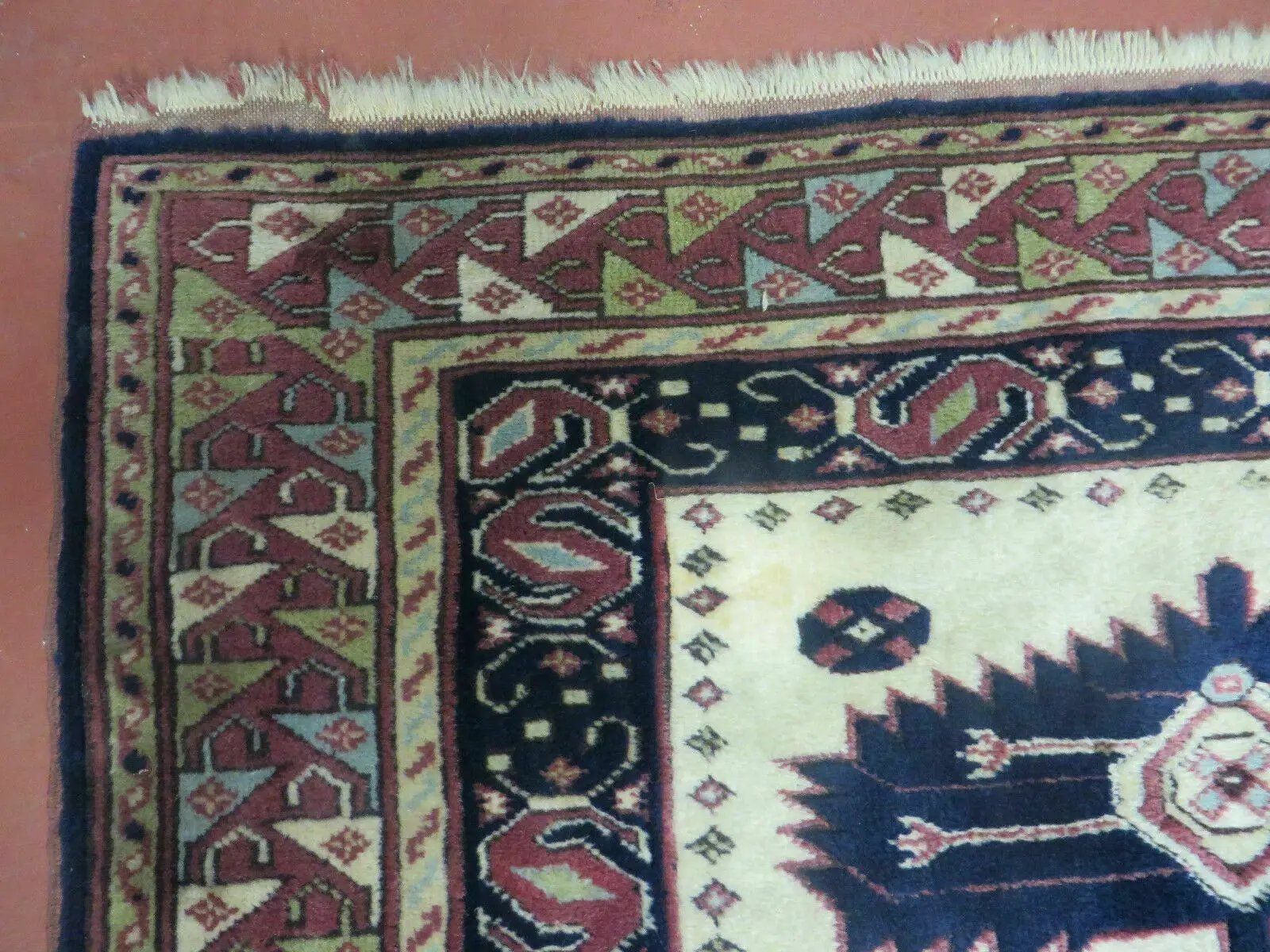 3' X 4' Vintage Handmade Turkish Geometric Oriental Wool Rug Nice by Jewel Rugs