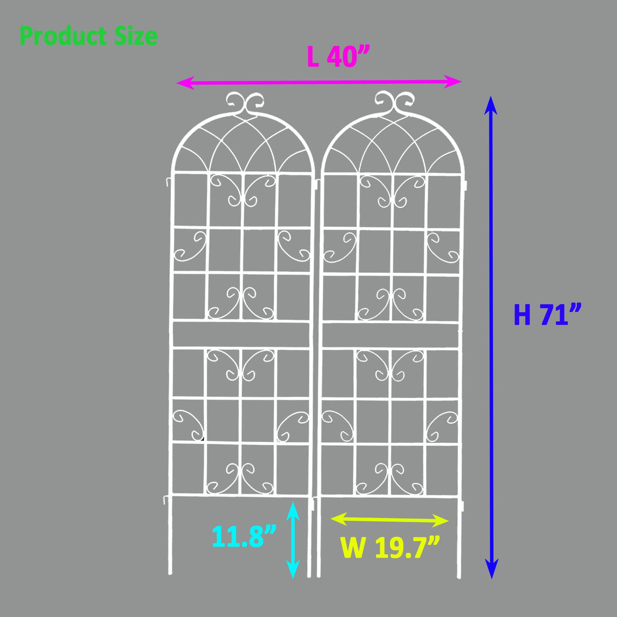 Metal Garden Rustproof Trellis for Climbing Plants – Outdoor Flower Support, photo 26 of 40