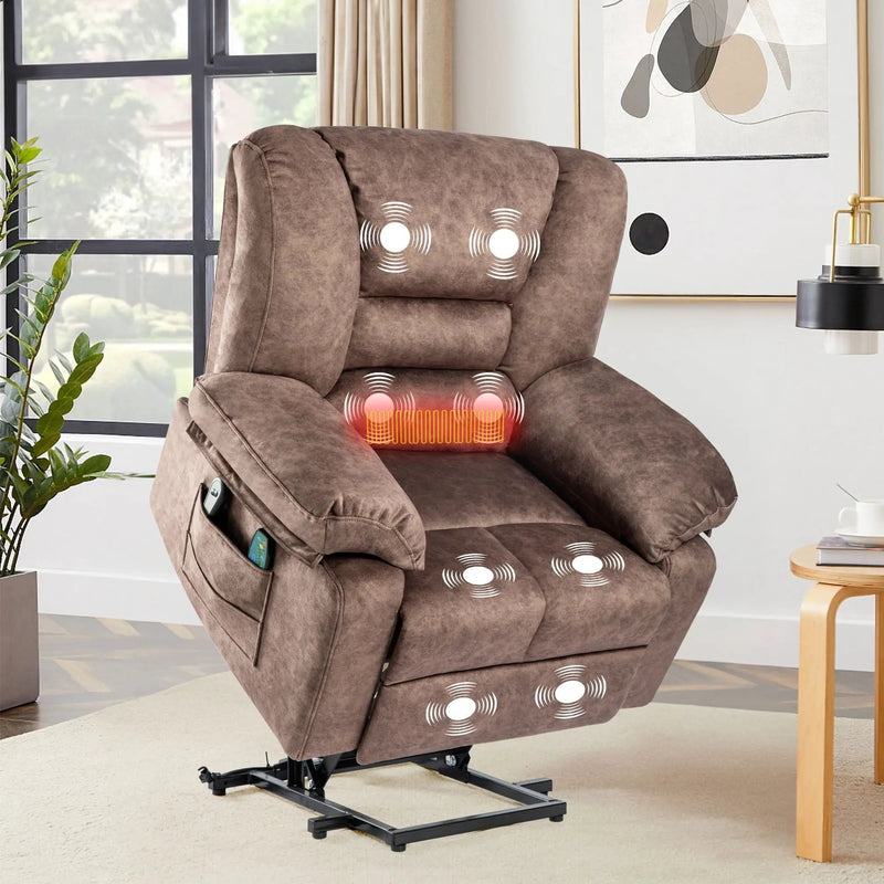 Power Lift Recliner Chair Sofa With Massage by HouseOfZazla