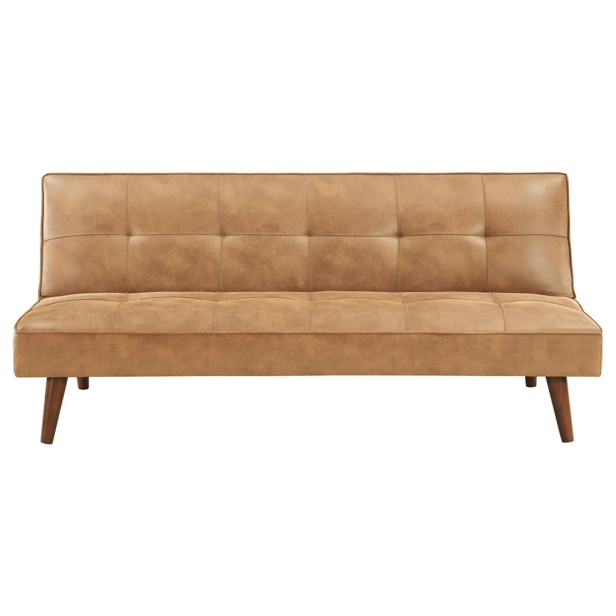 Jenson Upholstered Tufted Convertible Sofa Bed Saddle Brown by Unique Piece Furniture