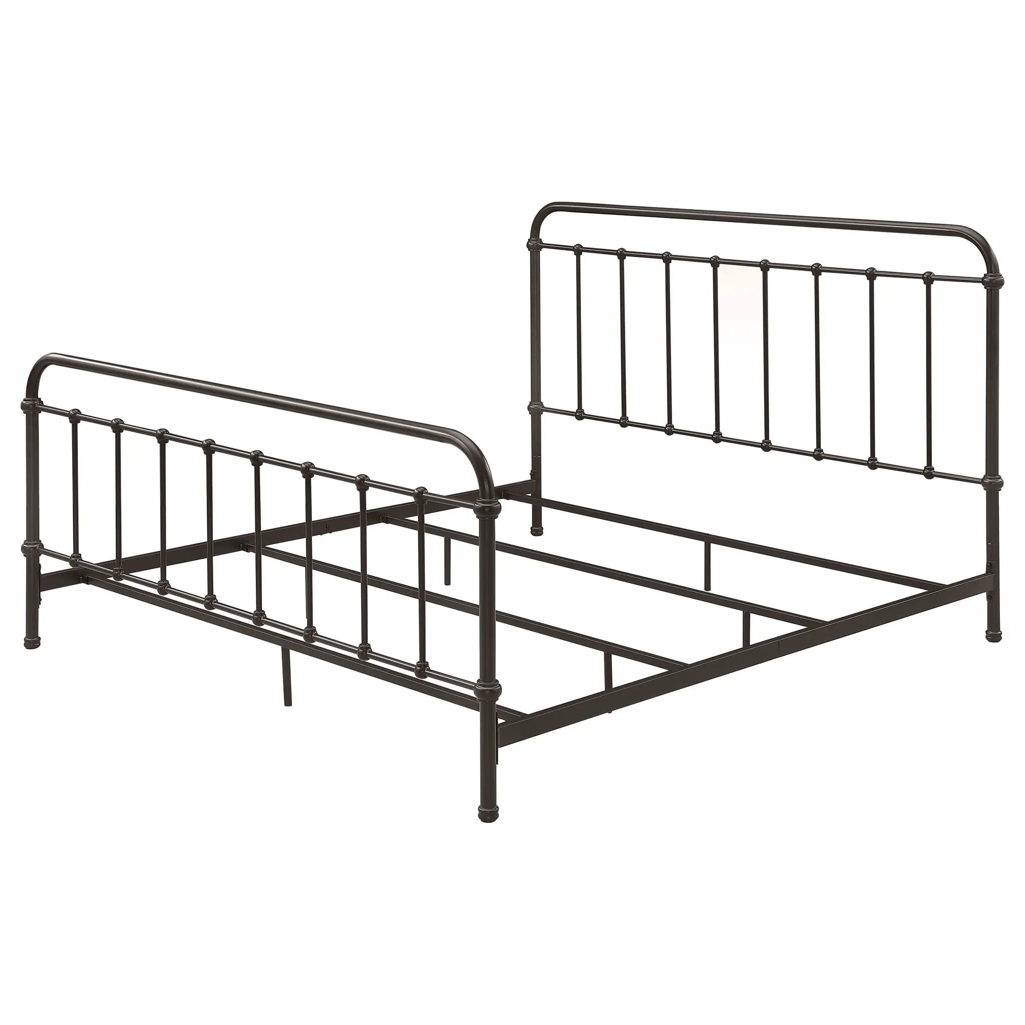 Livingston Metal Eastern King Open Frame Bed Dark Bronze by Unique Piece Furniture