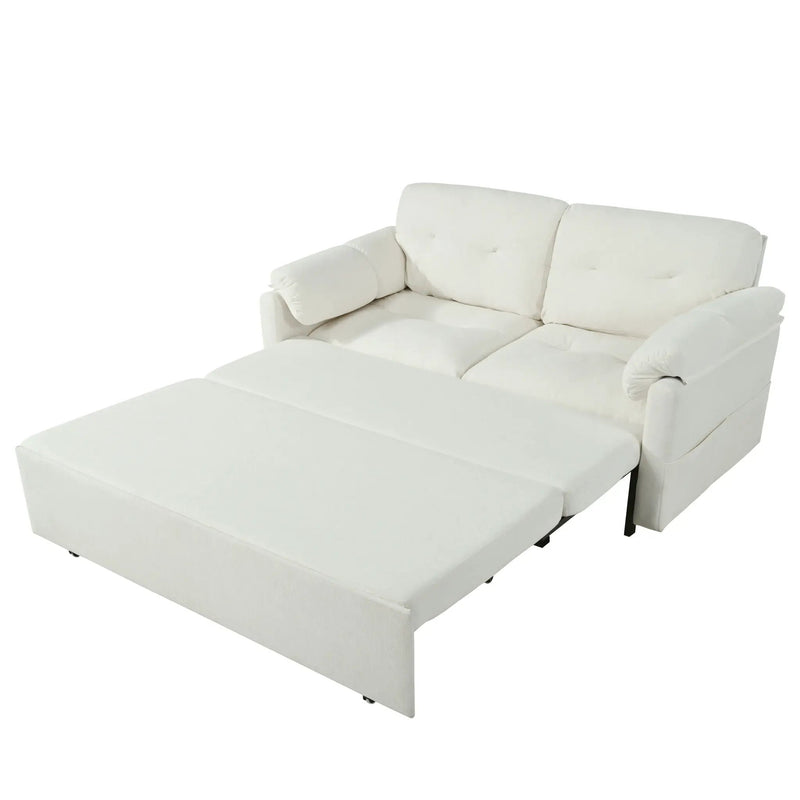 Convertible Pull Out Sofa Bed Queen Size, 3 In 1 With Side Storage by HouseOfZazla