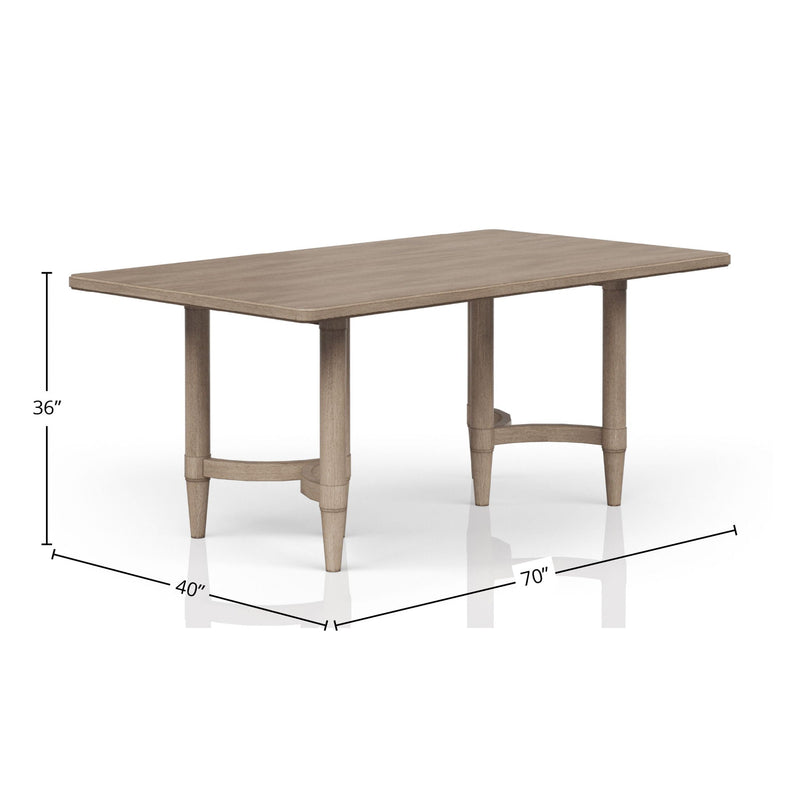 Sand Counter Height Dining Table with Double Pedestal Base, photo 3 of 5
