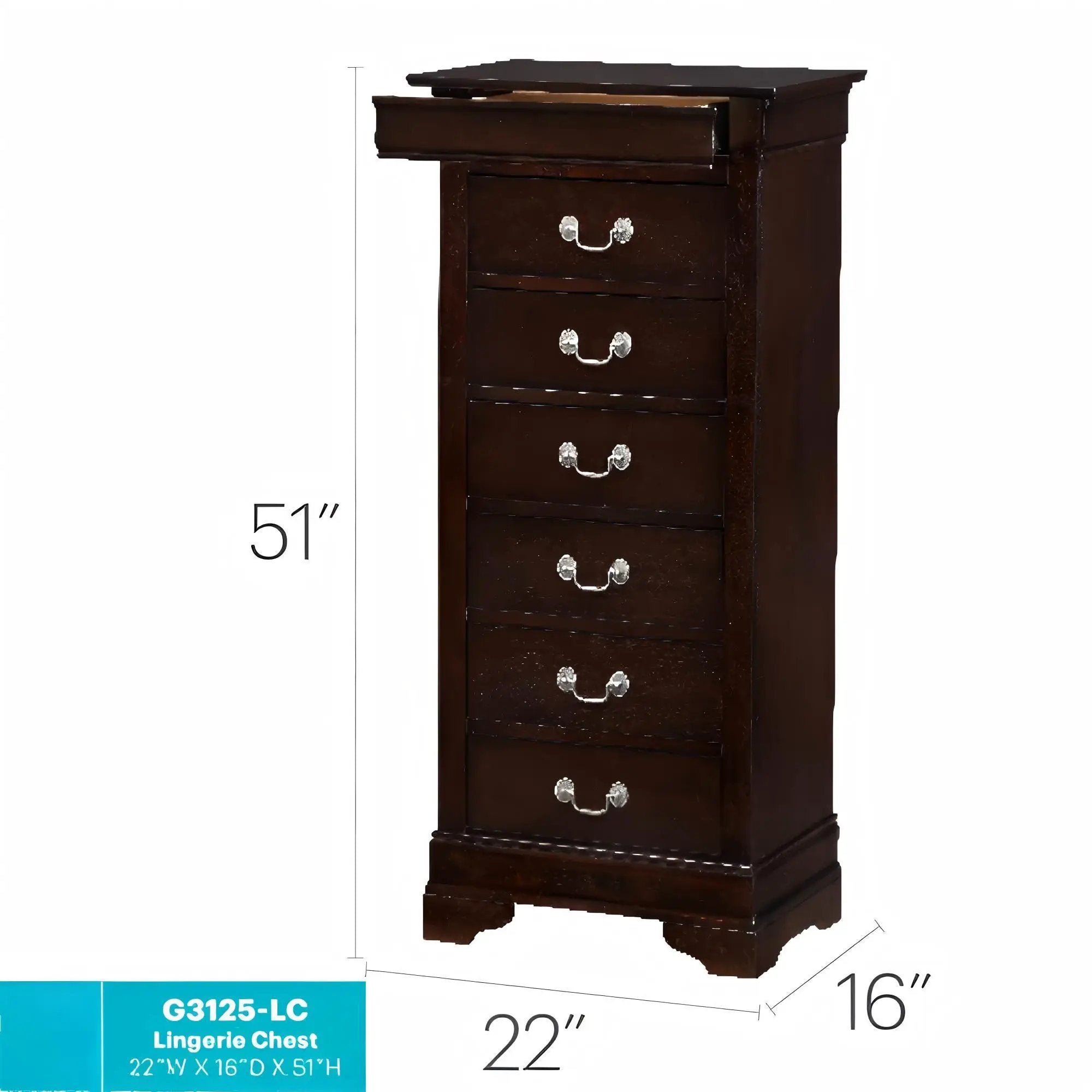 Traditional Style Lingerie Storage Chest Timeless by Unique Piece Furniture