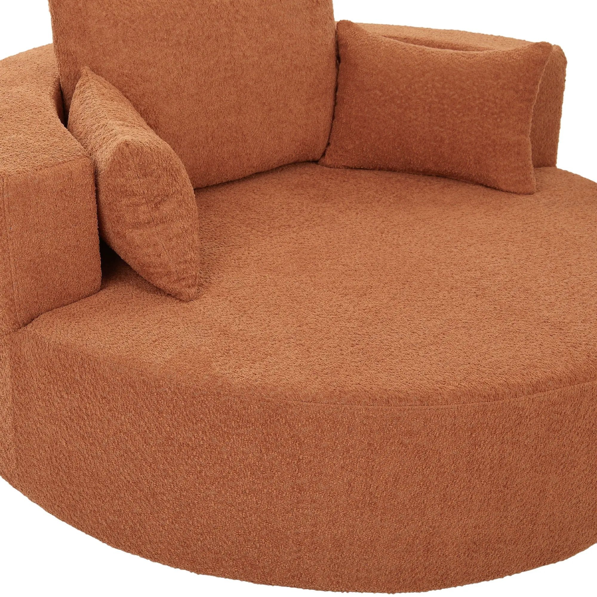 360° Swivel Accent Barrel Chair With 3 Removable Pillows For Living Room by HouseOfZazla