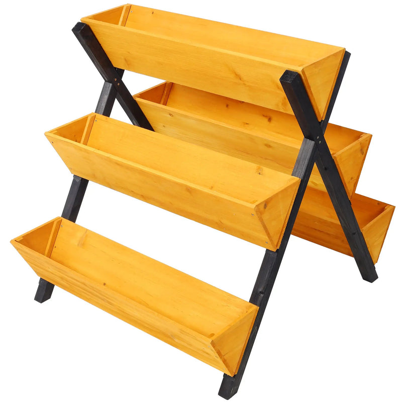 3 Tiers Wooden Vertical Raised Garden Bed with Legs by HouseOfZazla