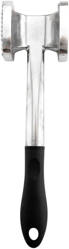 Restaurantware Met Lux Meat Tenderizer 1 Double-Sided Meat Mallet - Textured Surface Smooth Surface Aluminum Meat Pounder Ergonomic Handle For Tenderizing Steak Or Poultry by GreenHaven Gardens
