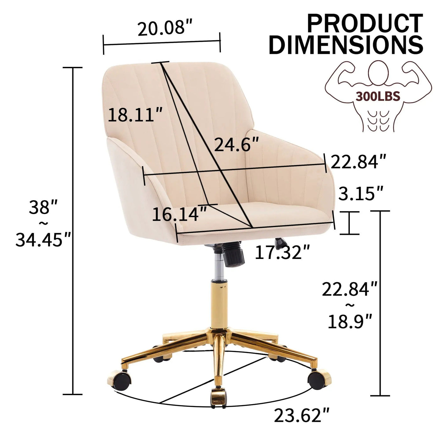 Adjustable Ergonomic Swivel Office Chair by HouseOfZazla