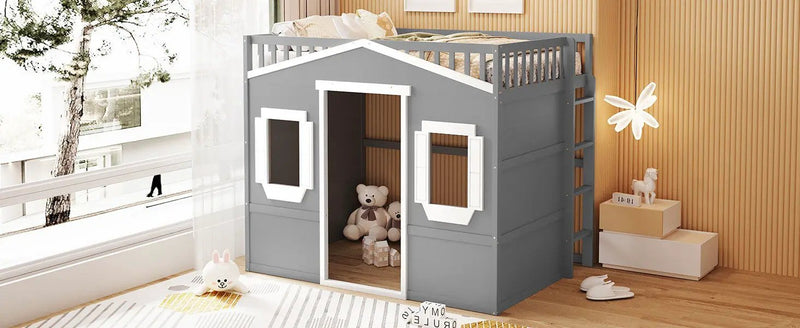 Elegant House Loft Bed With Ladder