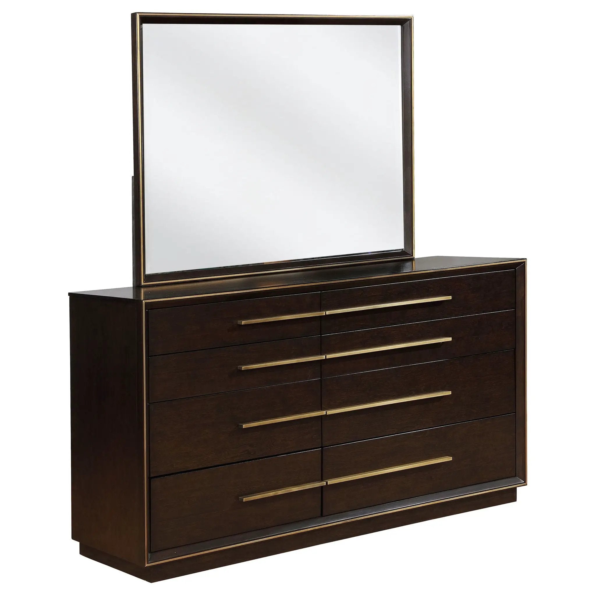 Durango 8-drawer Dresser with Mirror Smoked Peppercorn by Unique Piece Furniture