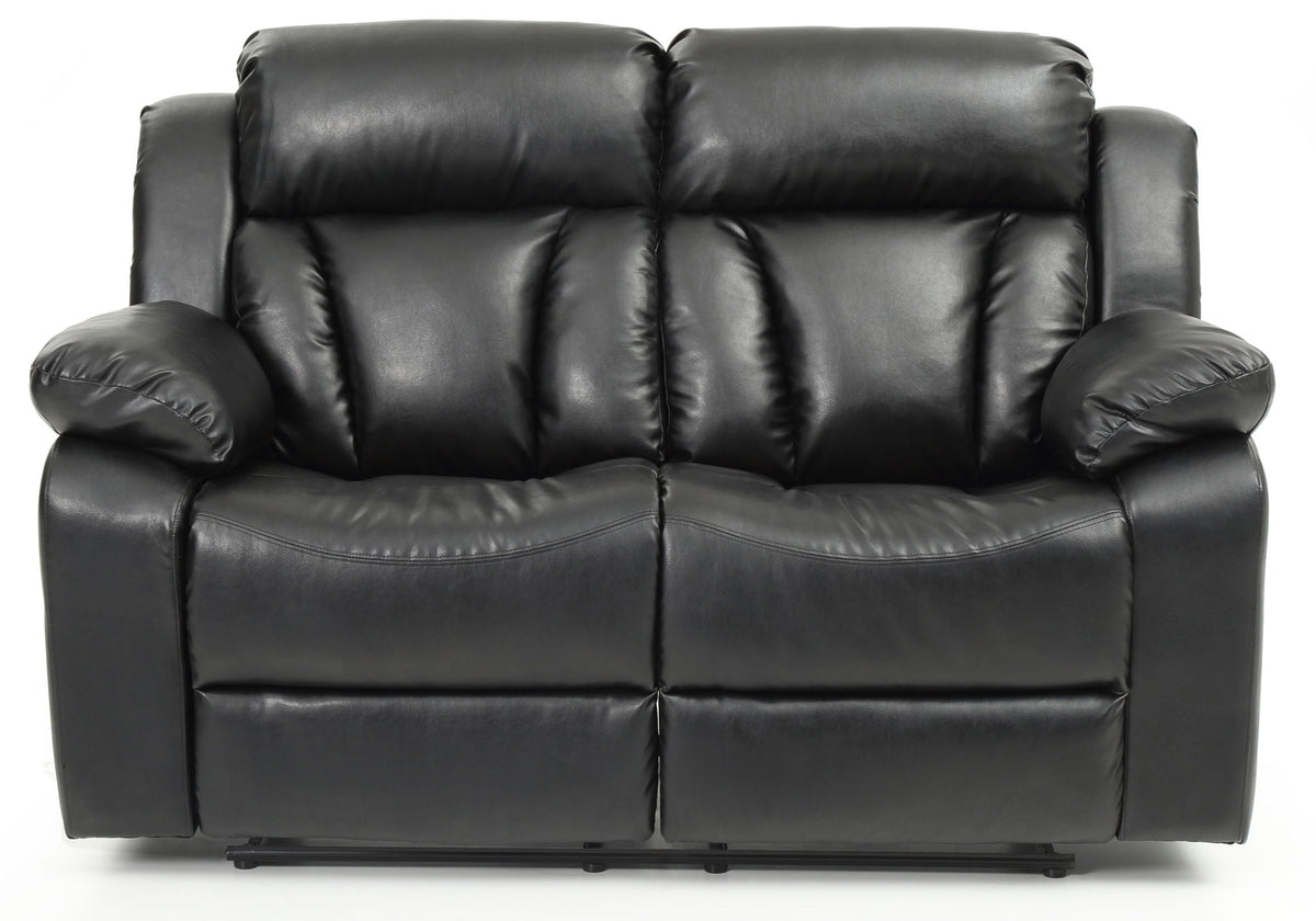 Cozy Padded Reclining Loveseat with Sturdy Construction - White, Black, or Dark Brown, photo 8 of 16