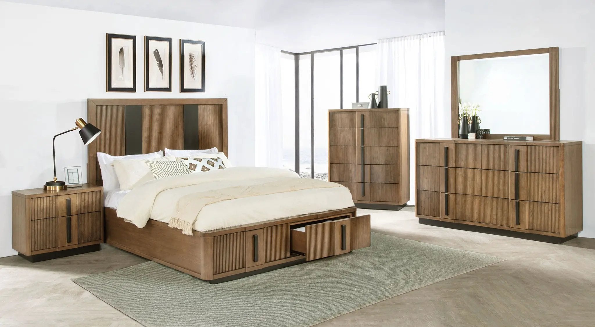 Terrace 5-piece Queen Bedroom Set Ash Brown by Unique Piece Furniture