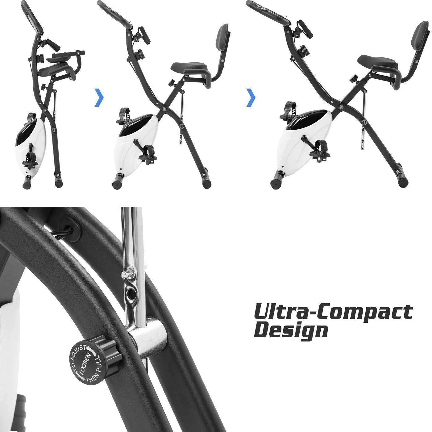 Exercise Bike Folding Stationary Bikes For Home With 16 Level Magnetic Resistance by HouseOfZazla