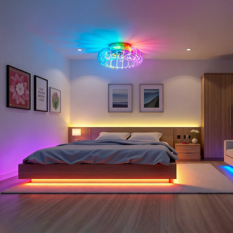 21'' Low Profile Bladeless Ceiling Fan with Lights by HouseOfZazla