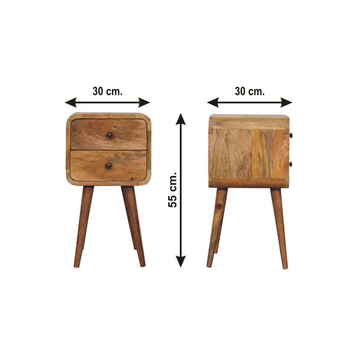 Curved Nightstand, by Unique Piece Furniture