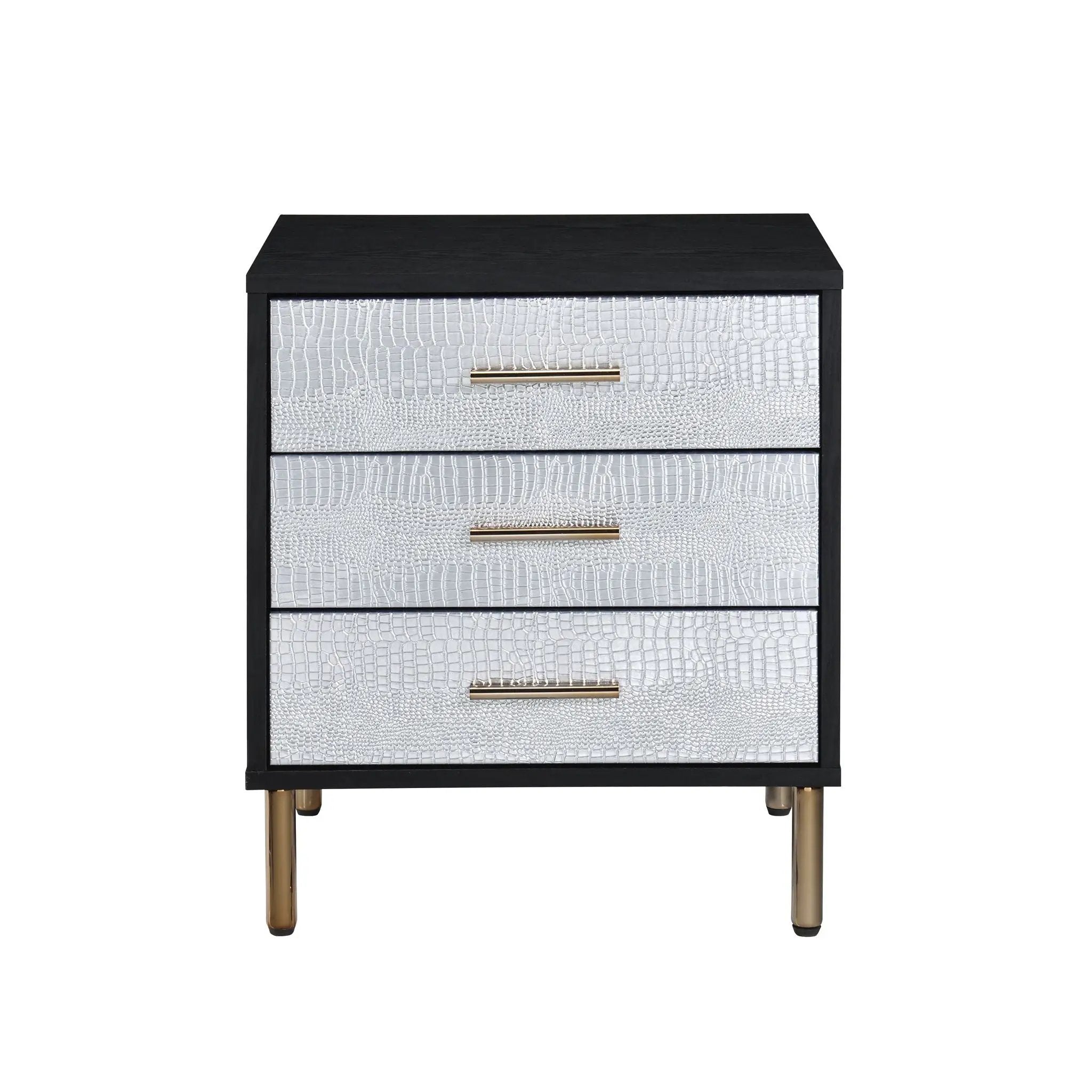 Myles - Nightstand - Black / Gold / Silver by HouseOfZazla