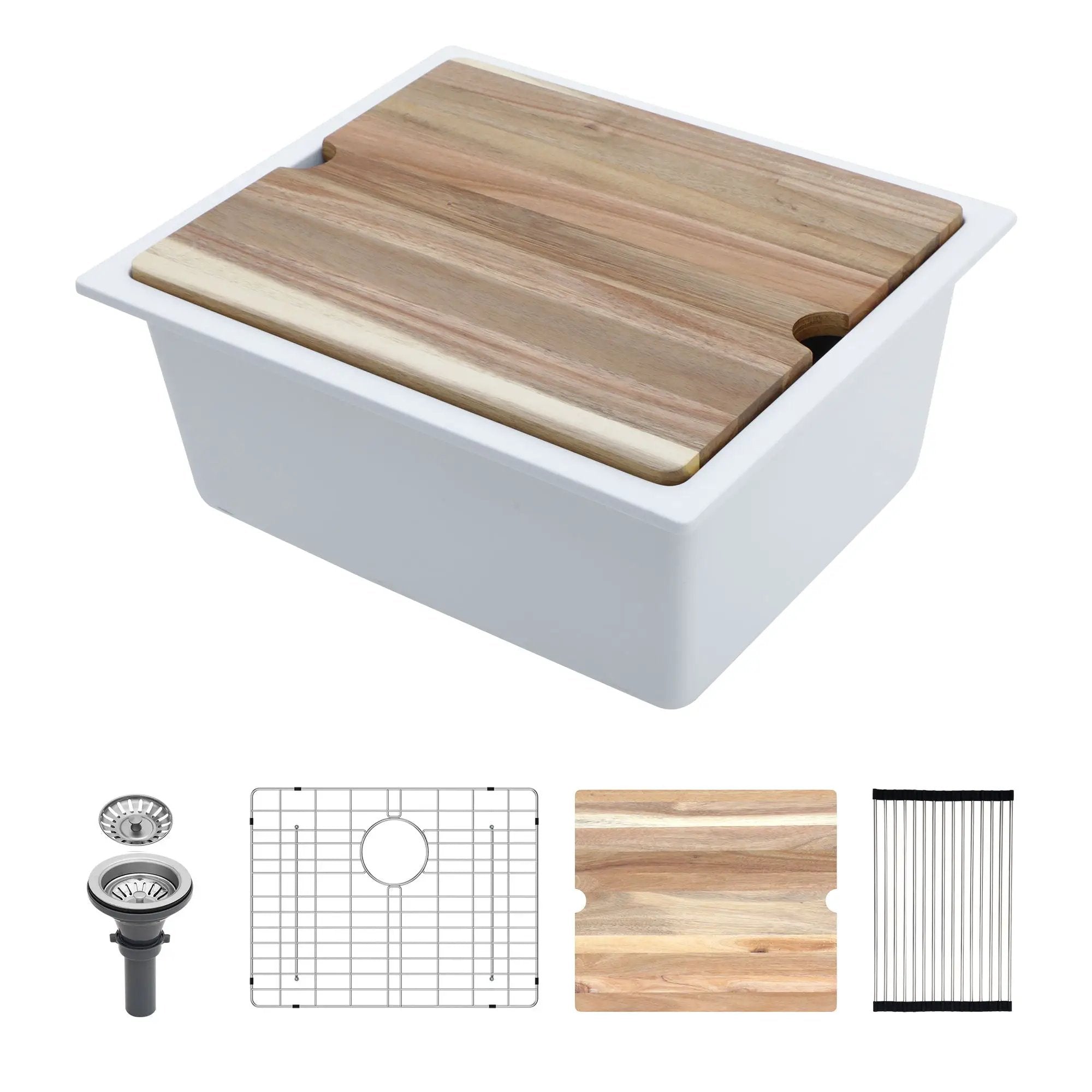 Quartz Composite Kitchen Sink With Workstation, Undermount by HouseOfZazla