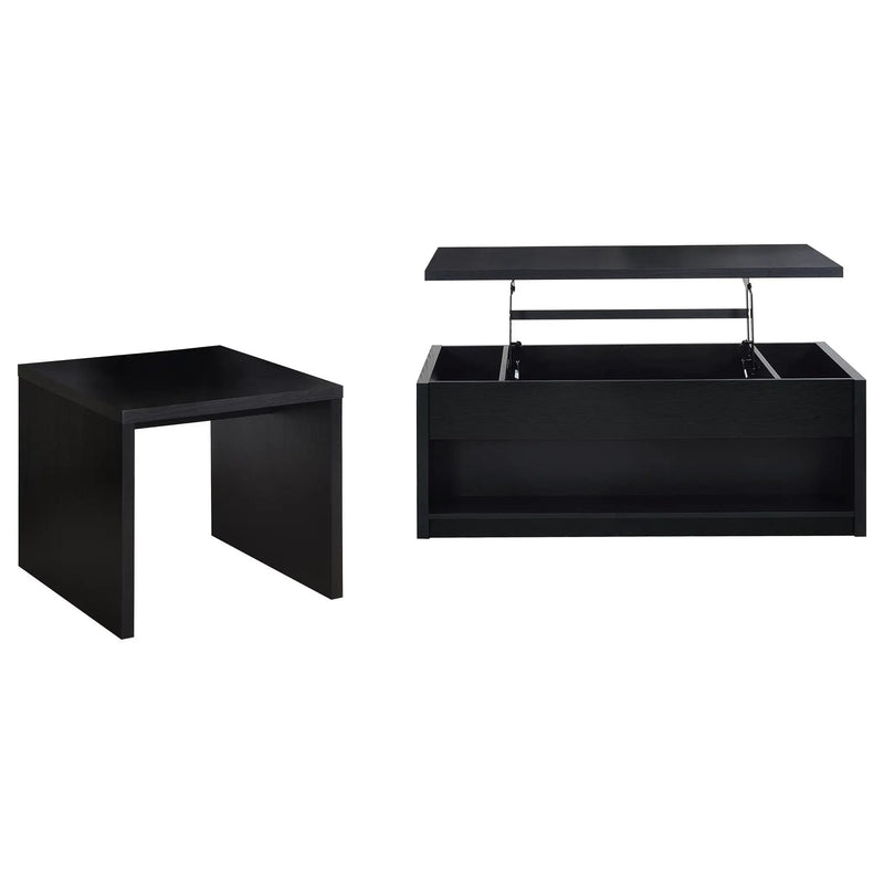 Knapp 2-piece Lift Top Coffee Table Set Black by Unique Piece Furniture